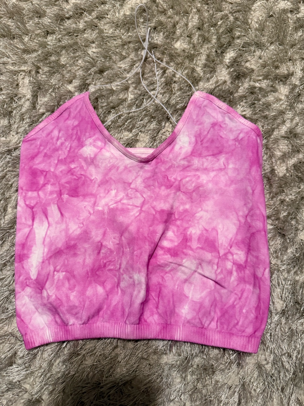 Free People Pink Tie-Dye Scoop Neck Tank
